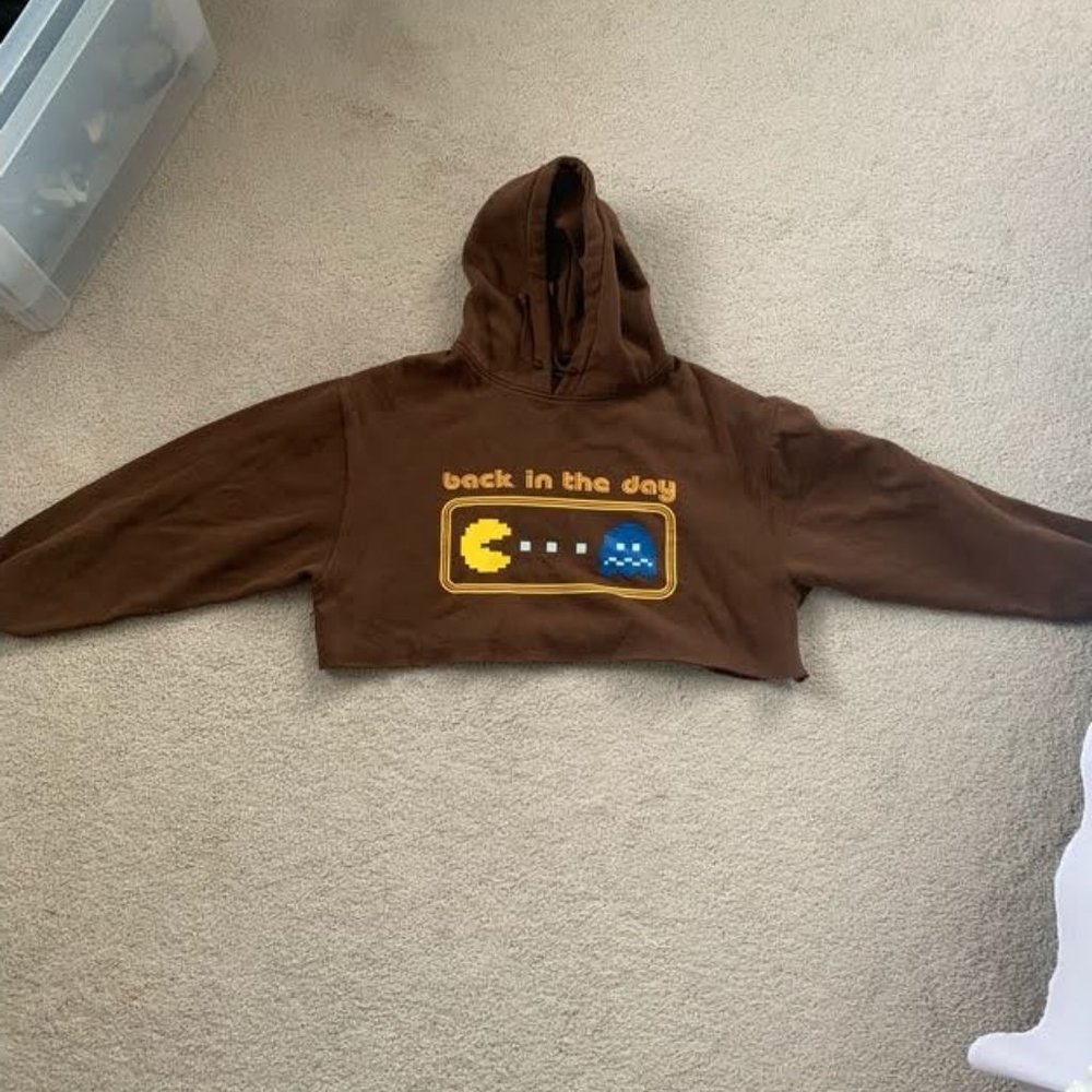 PacMan Cropped Hoodie